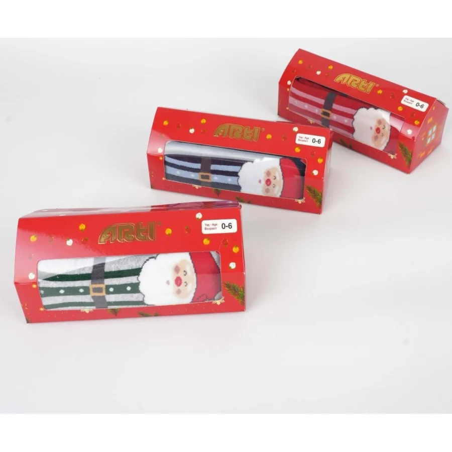 Artı Redimen Kutulu Havlu Bebek Külotlu Çorap, Asorti