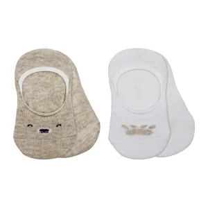 Bistyle Babet Cute Face Penye Çorap, 2'li, Bej, Beyaz