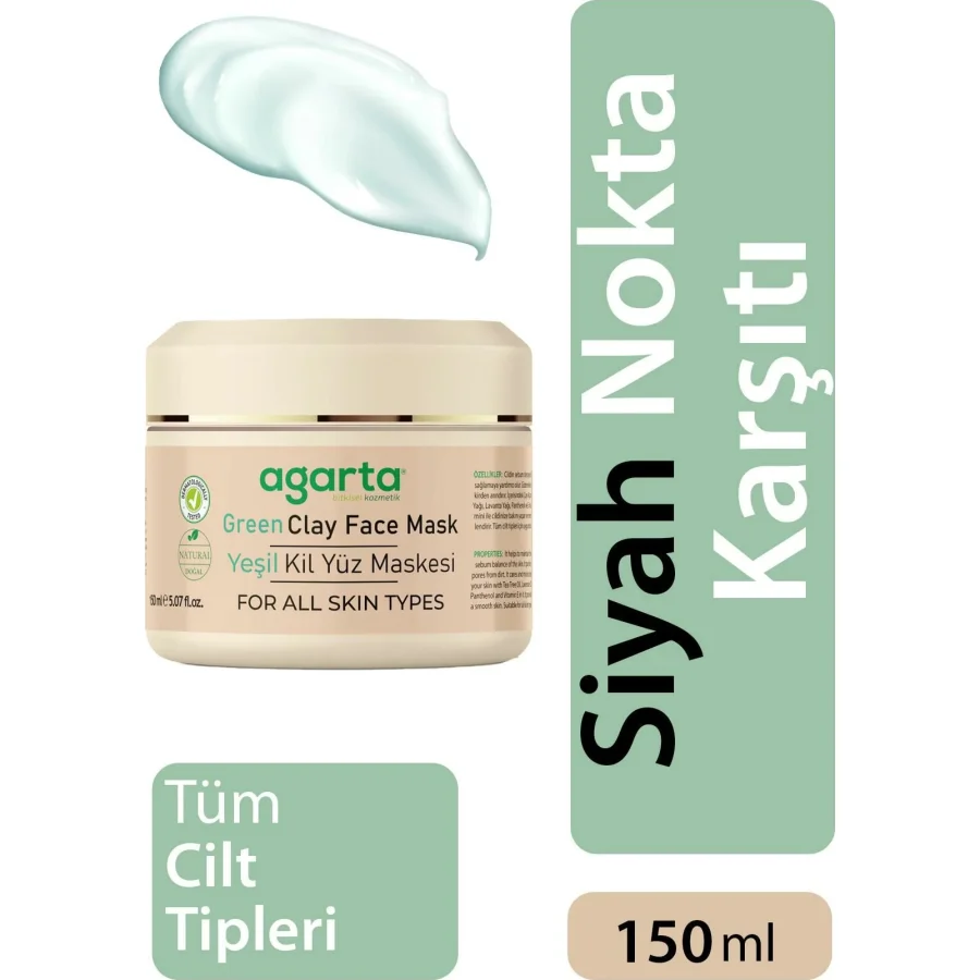 Agarta Yeşil Kil Yüz Maskesi 150 ml