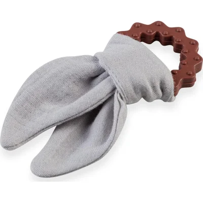 BabyJem Silikon Diş Kaşıyıcılı Müslin Önlük, Gri