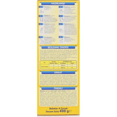 Bebelac 4 Çocuk Devam Sütü, 400 g