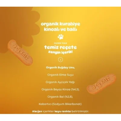 Humm Organik Ballı Kinoalı Kurabiye, 55 g