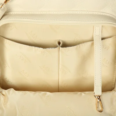 M&Y Oeste Deri Anne Bebek Bakım Sırt Çantası, Krem