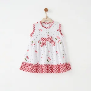 Andywawa Cherry Chatty Elbise, Ekru