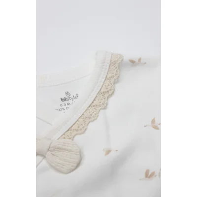 Bistyle 3lü Zıbın Takım Love You Smile 13123 Ekru