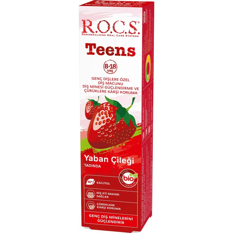 R.O.C.S. Teen Yaban Çileği Diş Macunu 8-18 Yaş 60 ml