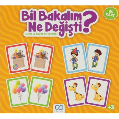 Games Bil Bakalım Ne Değişti? Hafıza ve Dikkat Gelişim Kartı, 55 Kart