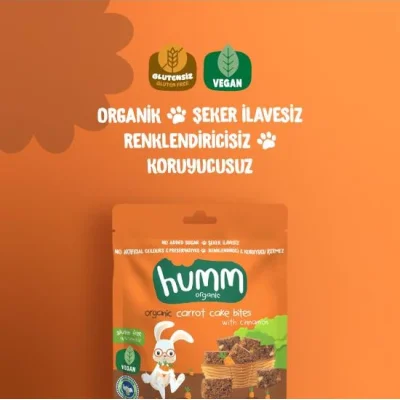 Humm Organik Havuçlu Tarçınlı Vegan Kek, 30 g