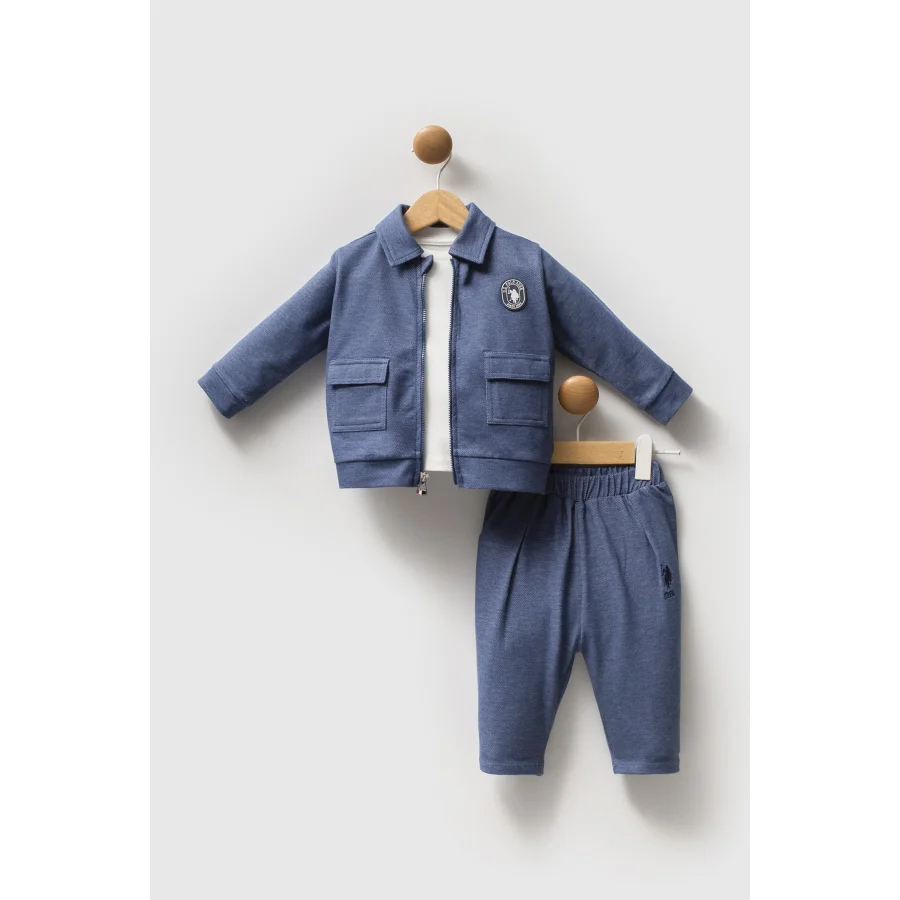 U.S. Polo Assn 3'lü Takım USB2597 Mavi