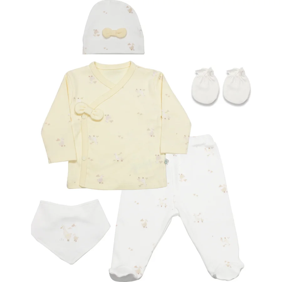 Bistyle Hastane Çıkışı Welcome Baby Duck, 5'li, Sarı