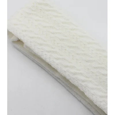 Bistyle Tekli Zikzak Kabartma Penye Külotlu Çorap BS50108 Ekru