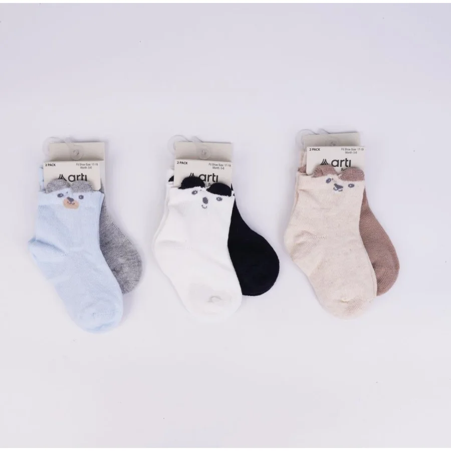 Katamino Retkit Erkek Bebek Soket Çorap, 2'li, Asorti