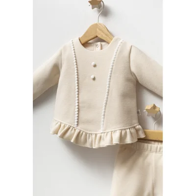 Tongs Baby Lace Dreams Takım, 2'li, Ekru