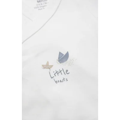 Bistyle Kruvaze Body Yarım Kol Little Boats Ekru