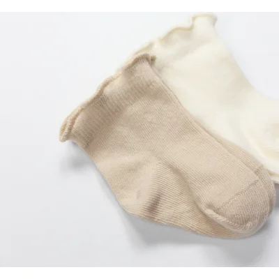 Bistyle Overlok Style Penye Soket Çorap, 2'li, Bej