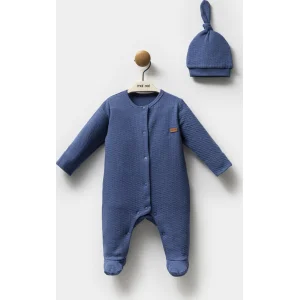 Moi Noi Şapkalı Tulum MNB1251 Navy, Mavi