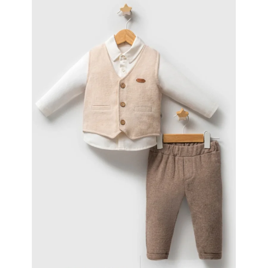 Tongs Baby Costamary Takım, 3'lü, Bej