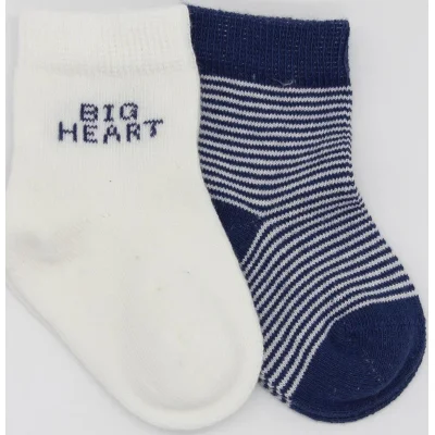 Bistyle Big Heart Penye Soket Çorap, 2'li, Lacivert