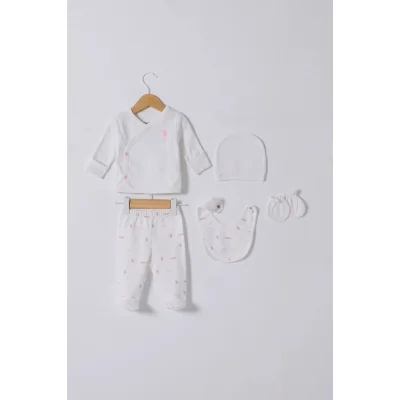 U.S Polo Hastane Çıkış Seti, 5'li, Beyaz