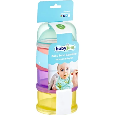 BabyJem Katlı Toz Mama Kabı, Karışık Renkli