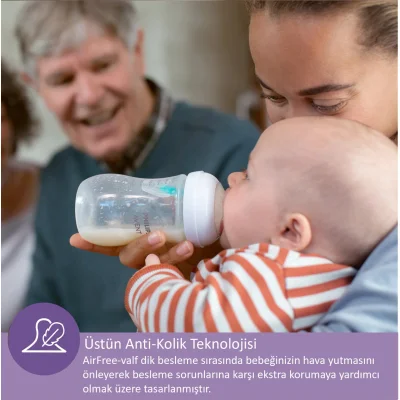 Philips Avent Natural Response Antikolik PP Biberon, 260 ml, 1+ Ay
