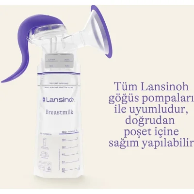 Lansinoh Anne Sütü Saklama Poşeti, 50 Adet