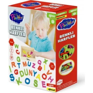 PlayWood Ahşap Kasalı Renkli Harfler 33 Parça 402