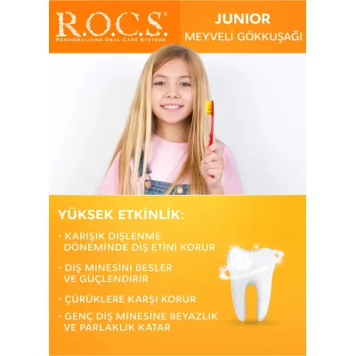R.O.C.S. Junior Diş Macunu 6-12 Yaş 60 ml Meyveli Gökkuşağı