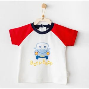 Andywawa Casual Bebek Tişört, Beyaz
