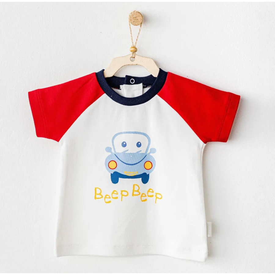 Andywawa Casual Bebek Tişört, Beyaz
