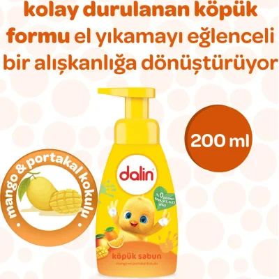 Dalin Köpük Sabun, Mango ve Portakal Kokulu, 200 ml