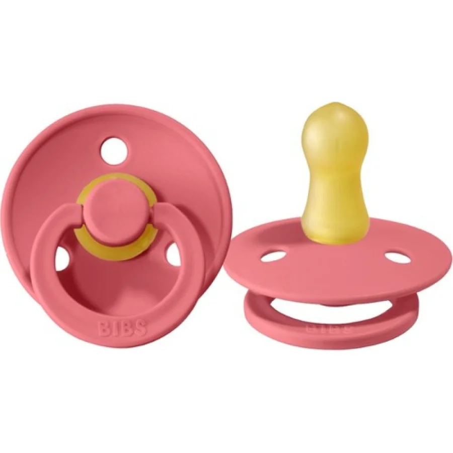 Bibs Colour Kauçuk Emzik, 6-18 Ay, Coral