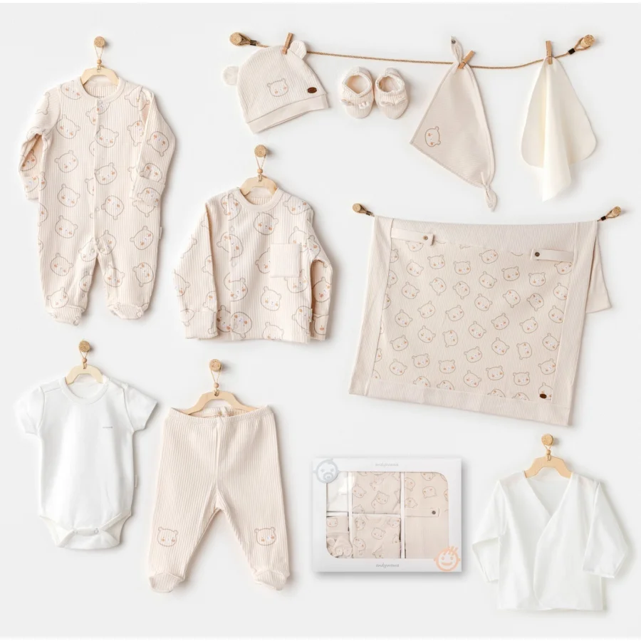 Andywawa Bear Time Hastane Çıkışı, 10 Parça, Light, Bej