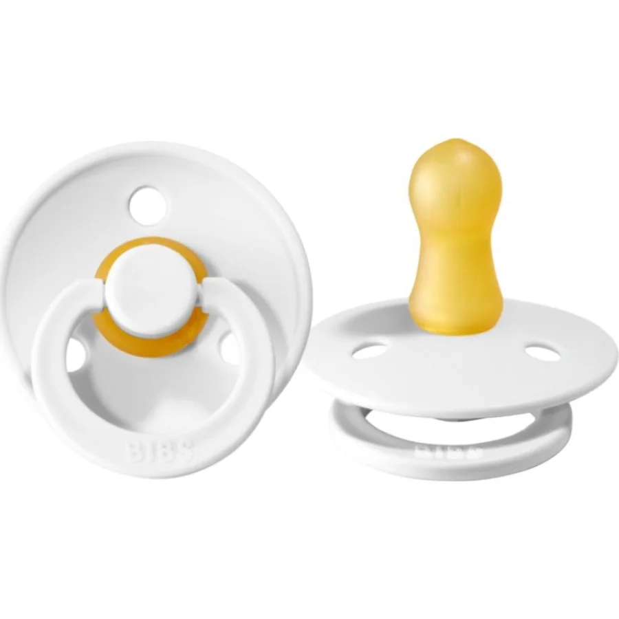 Bibs Colour Kauçuk Emzik, 6-18 Ay, White