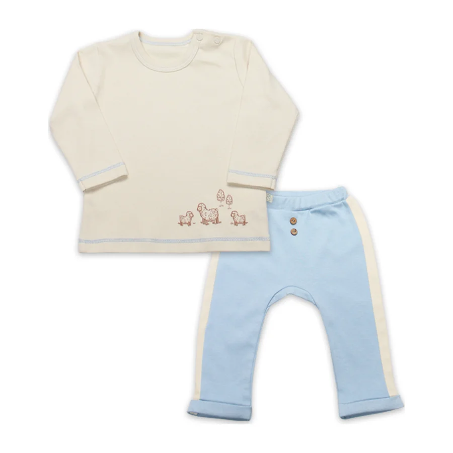 Bistyle Curly Lamb Bebe Takım, 2'li, Bej-Ekru, Ekru