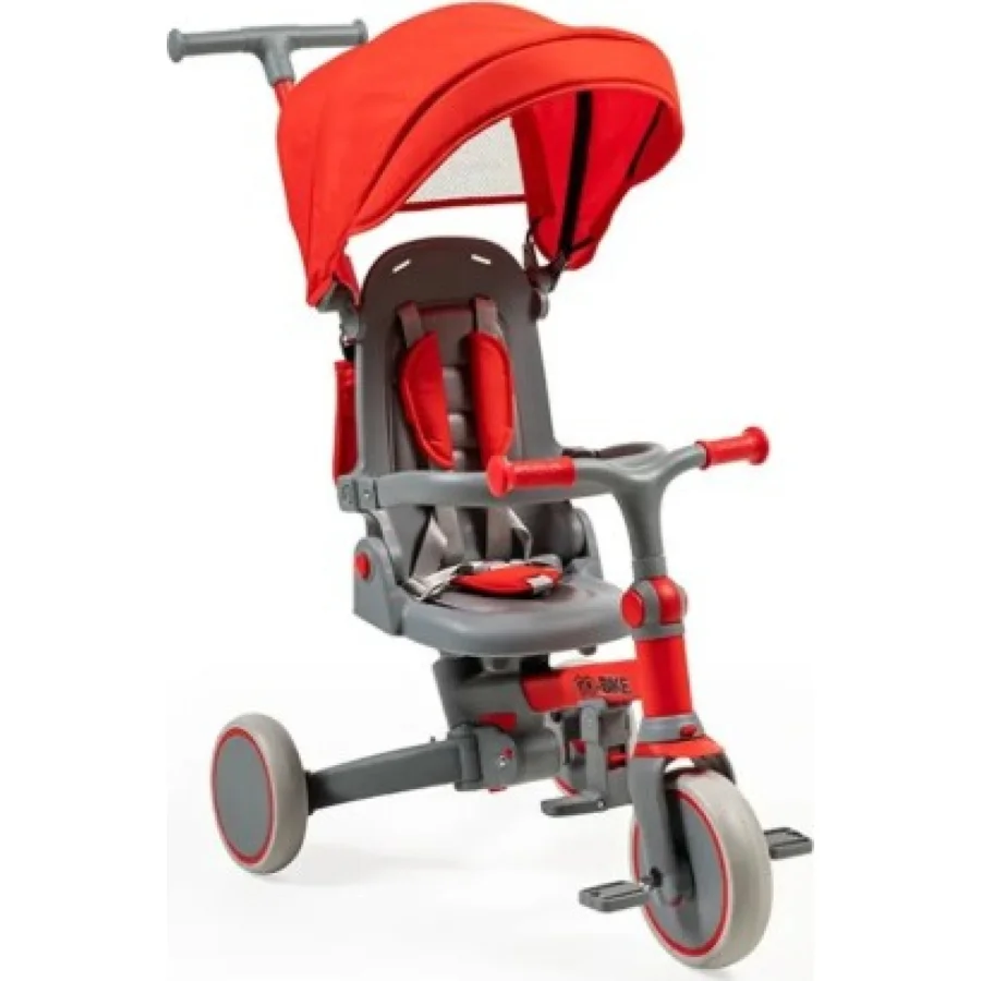 Baby2Go Go Bike Üç Tekerlekli Katlanabilir Bisiklet, Kırmızı