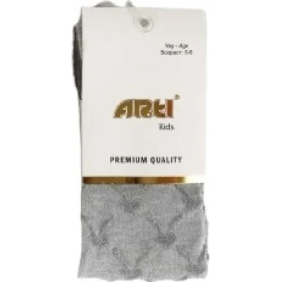 Artı Kalp Kabartmalı Kız Külotlu Çorap, Asorti