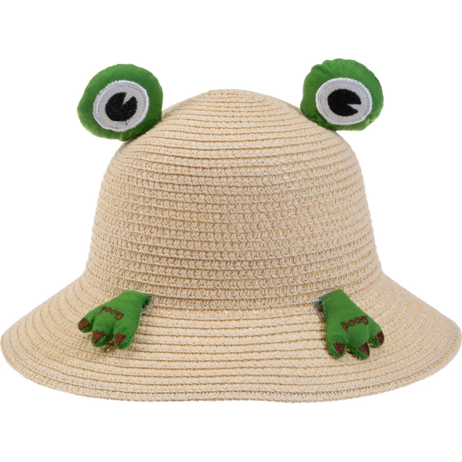 Kitti Bebe Hasır Şapka ( 2-6 Yaş ) Y24700-05 Orta Bej