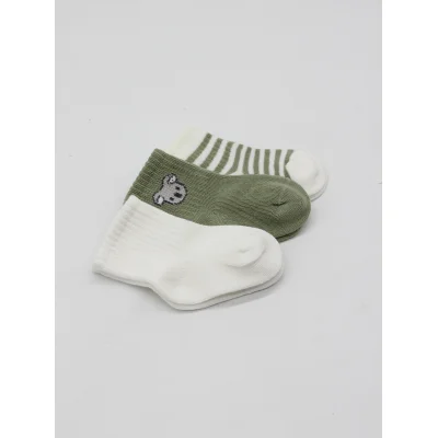 Bistyle Koala Boy 3'lü Penye Soket Çorap 10133 Ekru