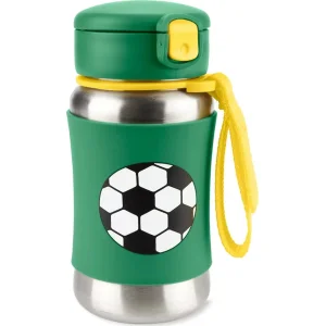 Skip Hop Zoo Pipetli Paslanmaz Çelik Suluk, 350 ml, Futbol