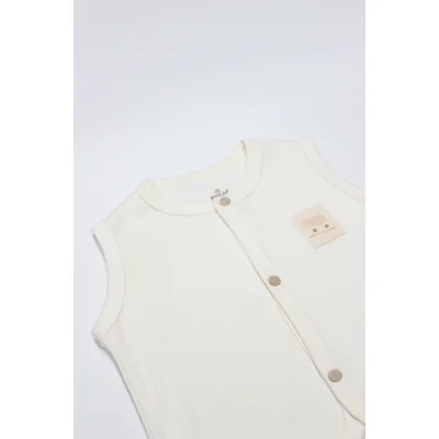 Bistyle Modal Flying Balloons Bebek Yelek, Ekru