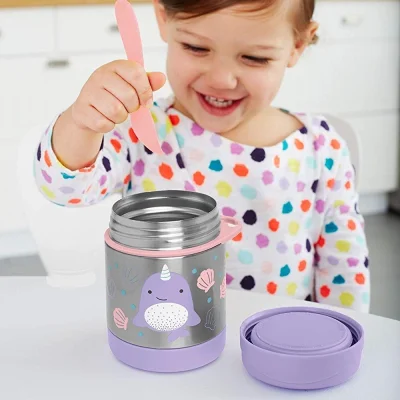 Skip Hop Zoo Paslanmaz Çelik Termos, 325 ml, Narwhal