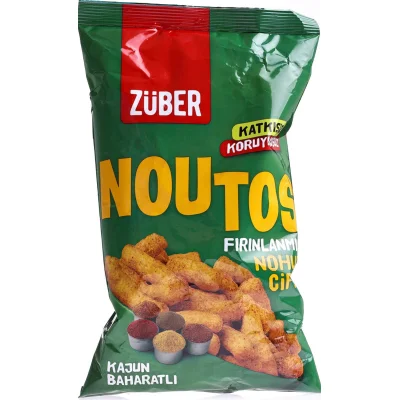 Züber Noutos Fırın Nohut Cipsi, 55 g, Kajun Baharatlı