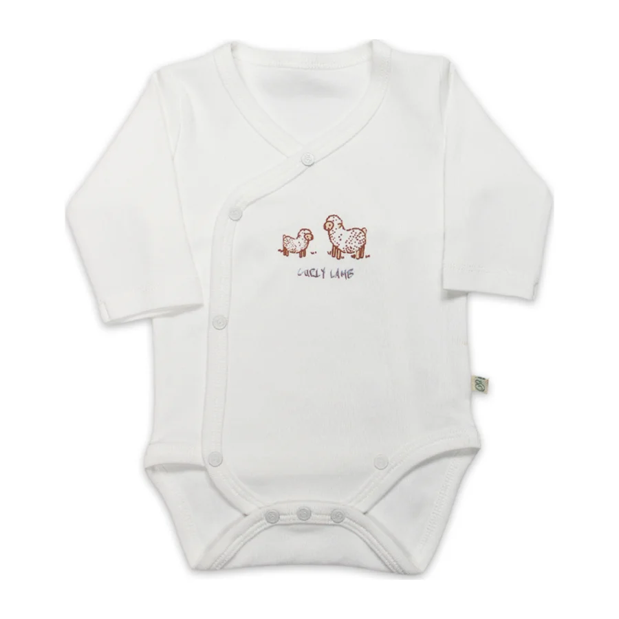 Bistyle Curly Lamb Uzun Kol Kravuze Badi, Bej, Mavi, Ekru