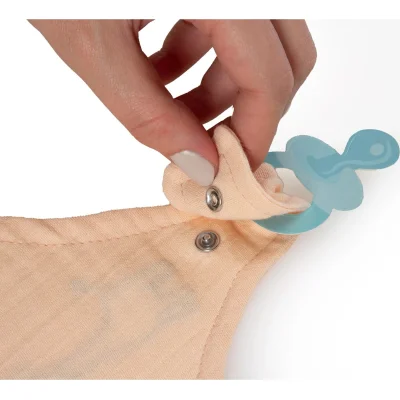 BabyJem Emzik Askılı Müslin Önlük, Somon