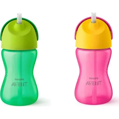 Philips Avent Desenli Pipetli Bardak, 300 ml, Yeşil