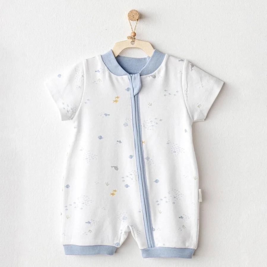 Andywawa Ocean İs My Happy Place Bebek Tulum, Beyaz