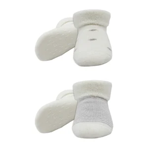 Bistyle Havlu Soket Kaymaz Çorap, 2'li, Gri, Ekru