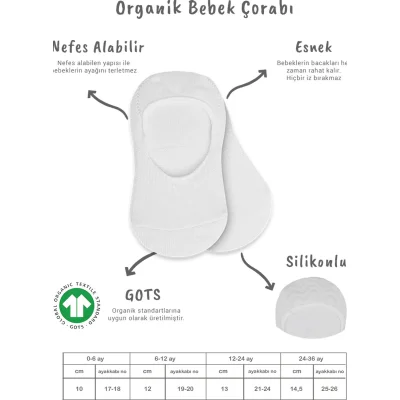 Bistyle Penye Babet Silikonlu Basic Çorap, 2'li, Beyaz, Beyaz