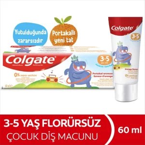 Colgate Kids Portakal Aromalı Florürsüz Diş Macunu 3-5 Yaş, 60 ml